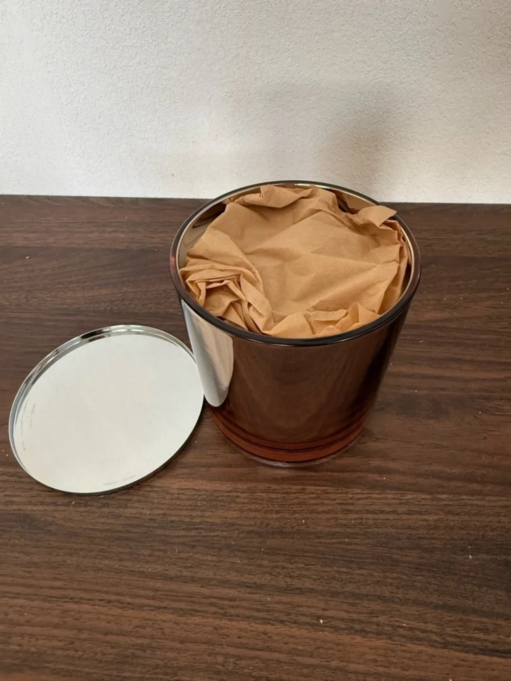 Pottery Barn Champagne Cheer Candle Rose Gold Large